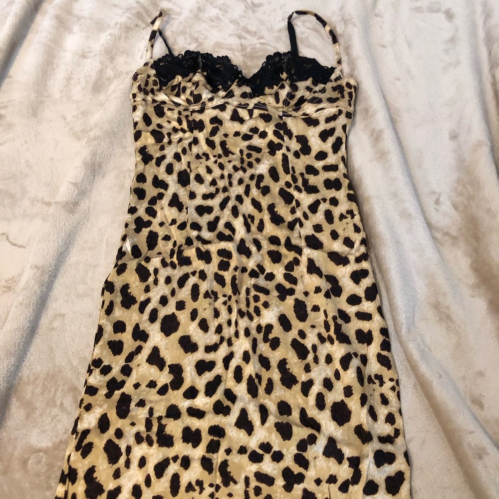 Leopard Spaghetti strap cami dress